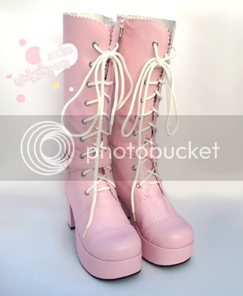 Lolita Heart Strap Boots